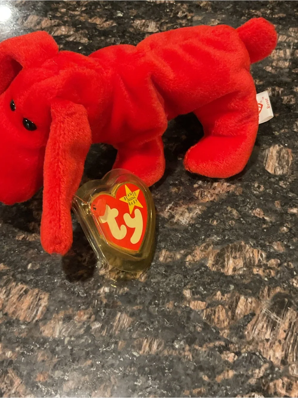 Ty Red Plush Dog Beanie Baby